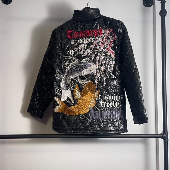 Brand new men Evisu jacket size asian size XL - Picture 2 of 3